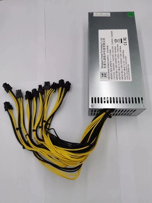 10x6PIN कनेक्टर्स आउटपुट के साथ 2U 2000W Asic Miner बिजली की आपूर्ति